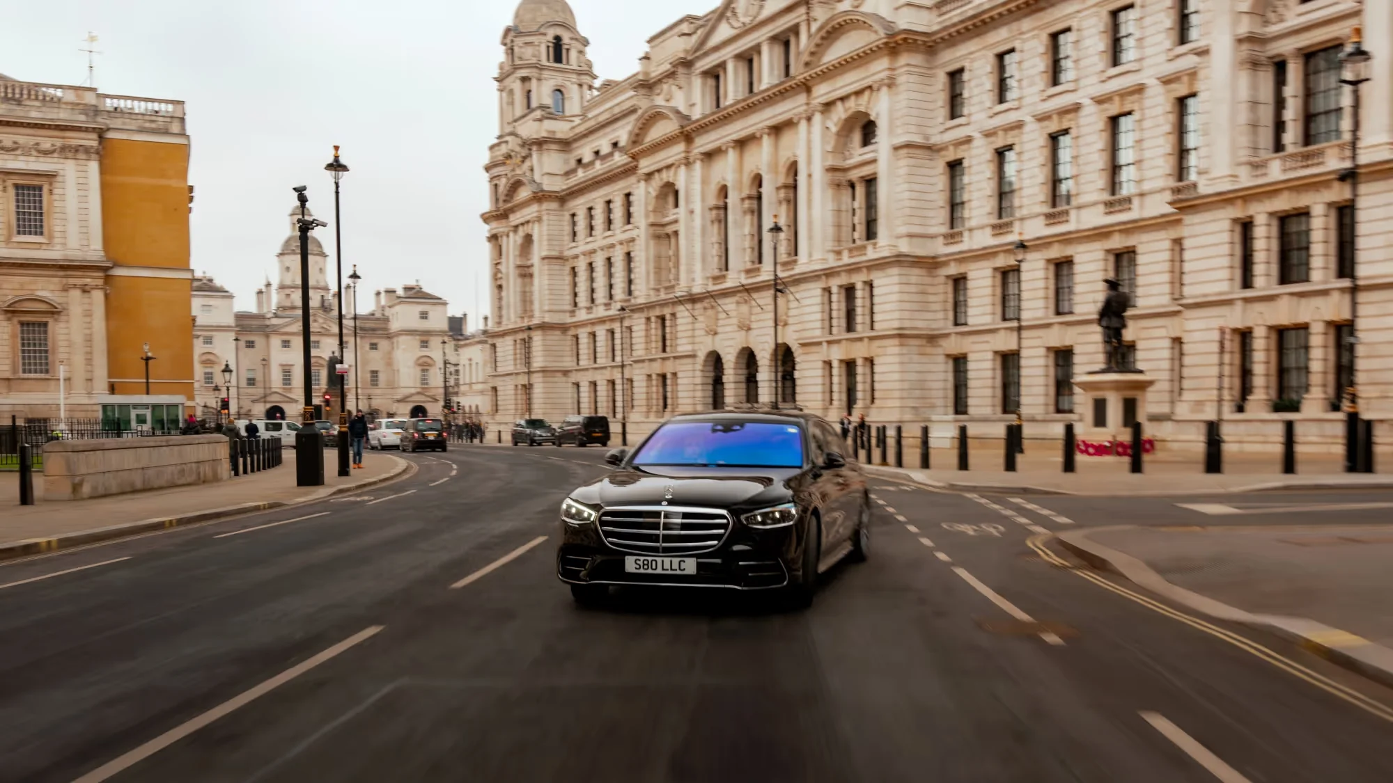 Mercedes-Benz S-Class on a London street