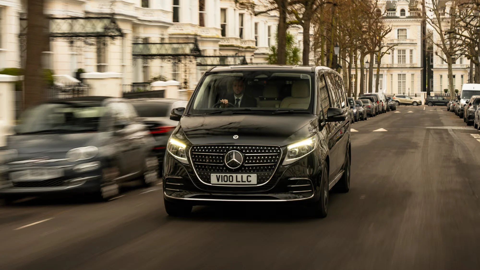 Mercedes-Benz V-Class travelling through London