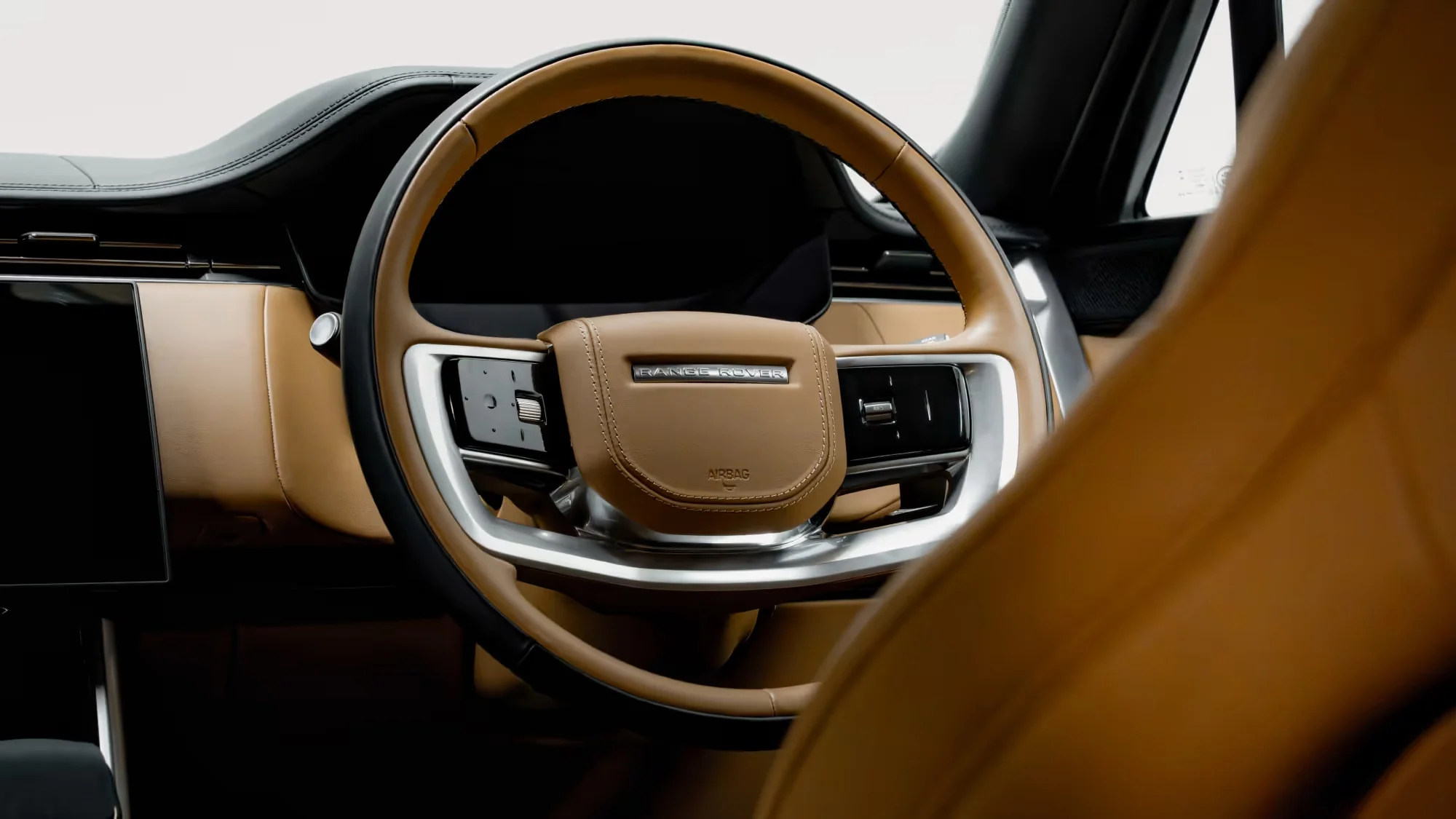 Range Rover leather dashboard and steering wheel